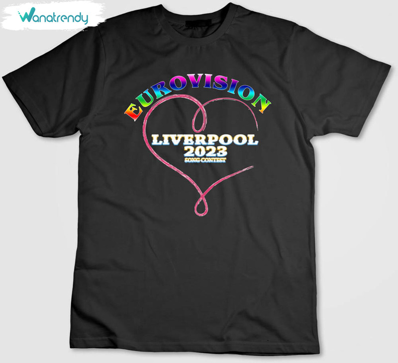 Eurovision Song Contest Shirt, Liverpool Uk Eurovision Unisex T-Shirt Short Sleeve