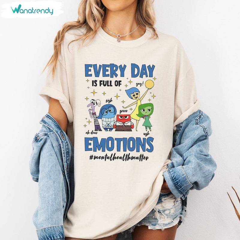 Cute Everyday Is Full Of Emotions Shirt, Inside Out 3 Movie Long Sleeve Crewneck