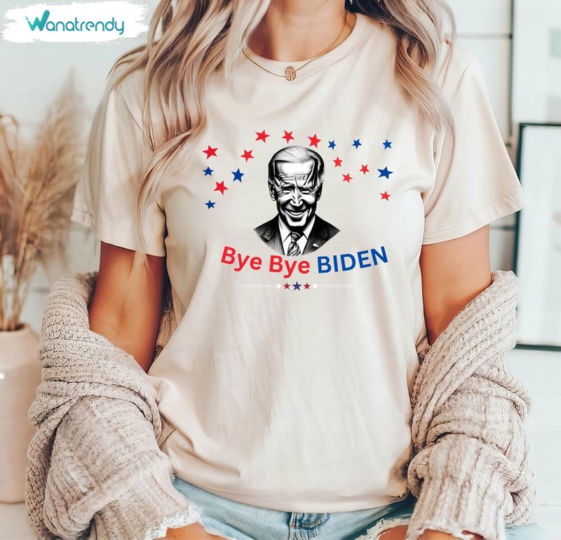 Bye Bye Biden Drops Out 2024 Shirt, Election 2024 Long Sleeve Sweatshirt