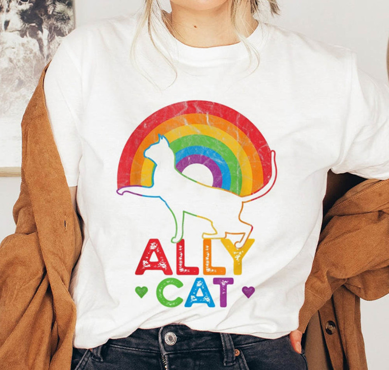 Pride Month Equality Rights Lgbt Support Ally Cat Shirt