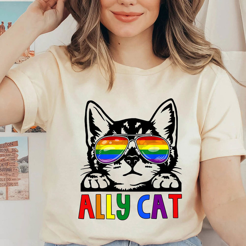 Lgbt Ally Cat Pride Month Shirt