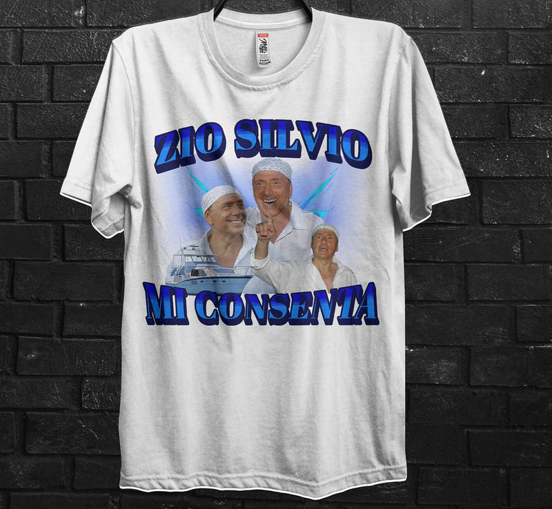 Silvio Berlusconi Funny Meme Shirt For Men Mi Consenta