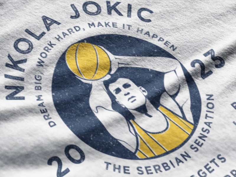 Retro Nikola Jokic Dream Big Work Hard Two Time Shirt
