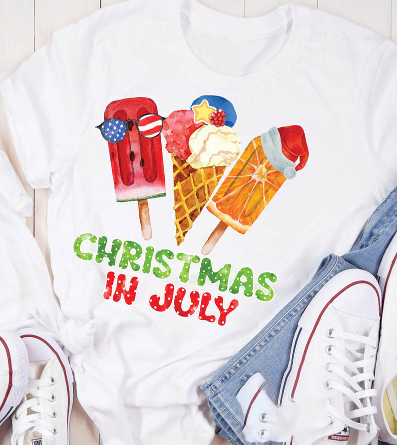 Christmas In July Summer Holiday Matching Shirt