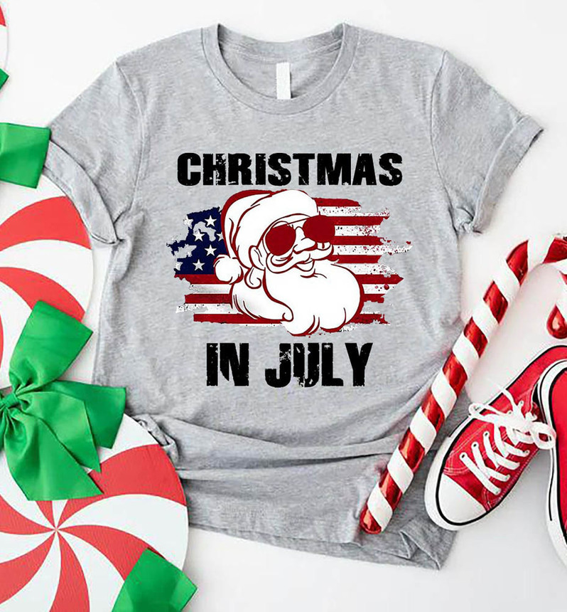 Christmas In July Summer Holiday Santa Claus Shirt