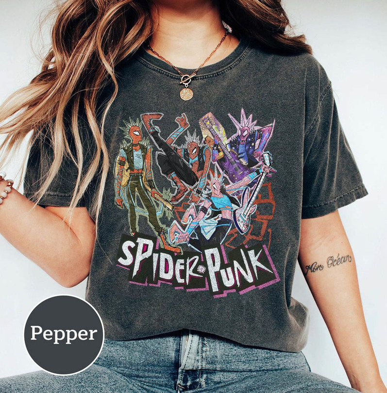 Retro Spider Punk Spider Man Across Spider Verse Shirt