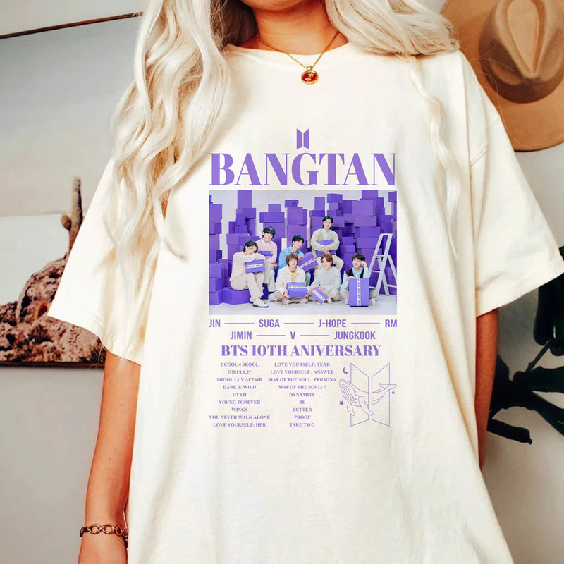Vintage Bangtan Aniversary Shirt, Bangtan Take Two Long Sleeve Unisex Hoodie