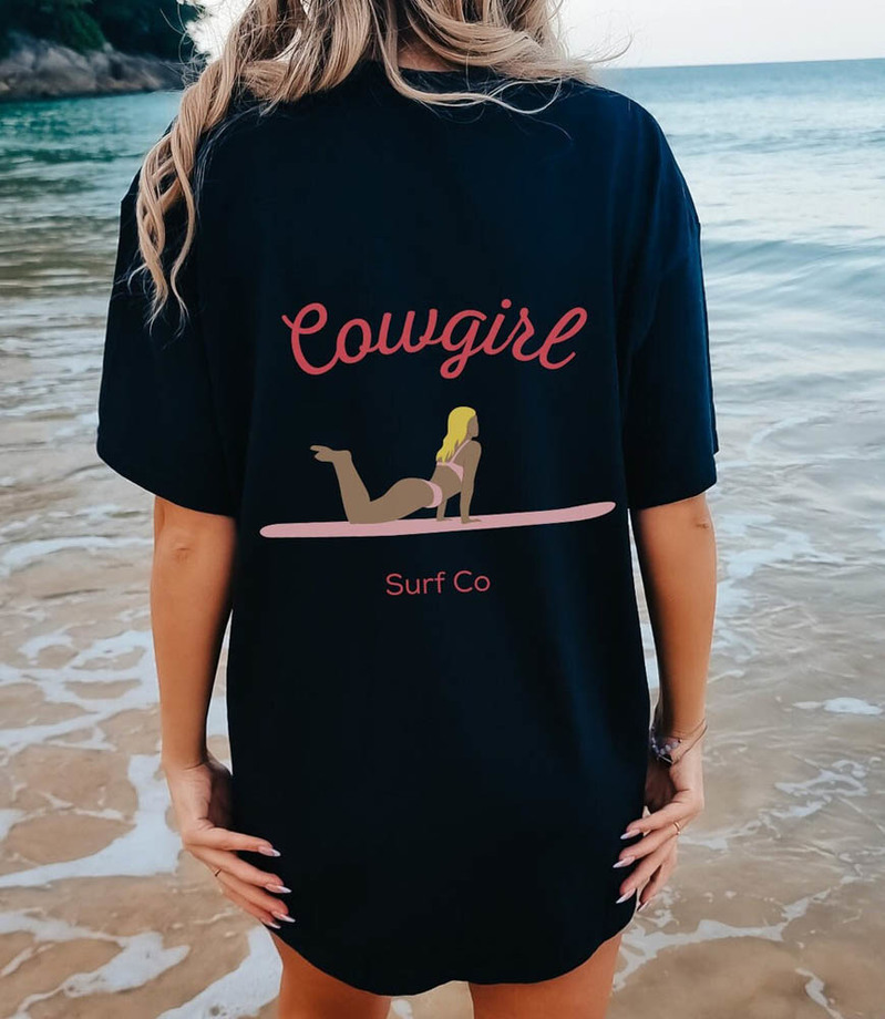 Cowgirl Summer Surf Co 2023 Shirt, Summer Vacation Crewneck Unisex T-Shirt