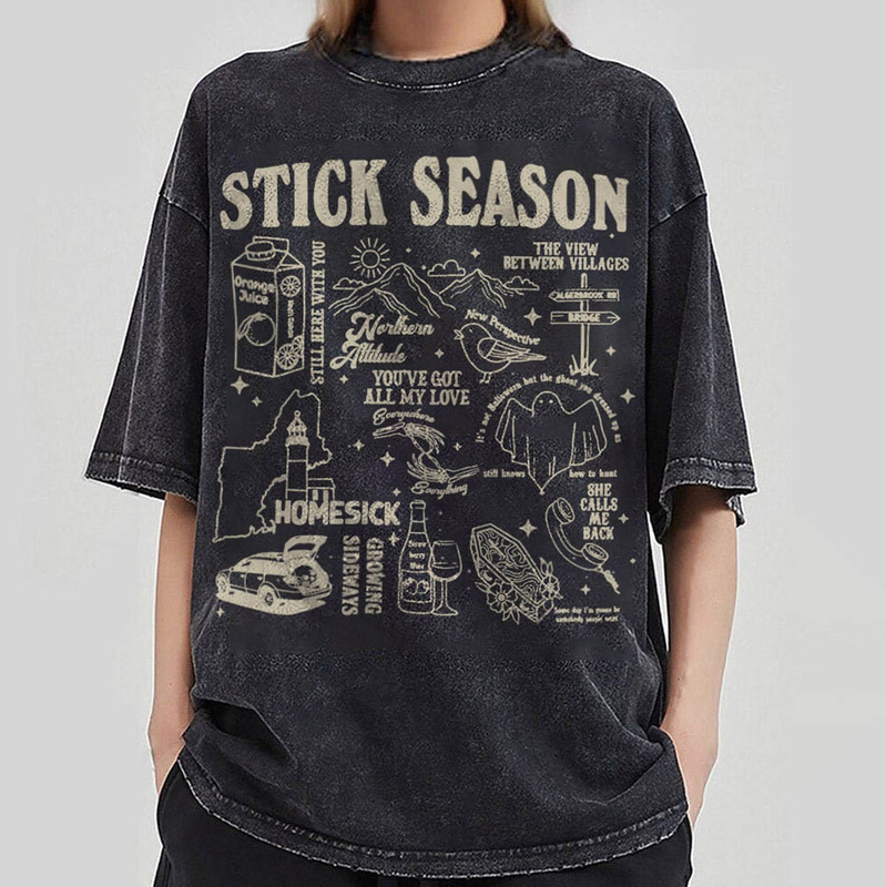 Stick Season Vintage Shirt, Noah Kahan Folk Pop Music Tank Top Crewneck
