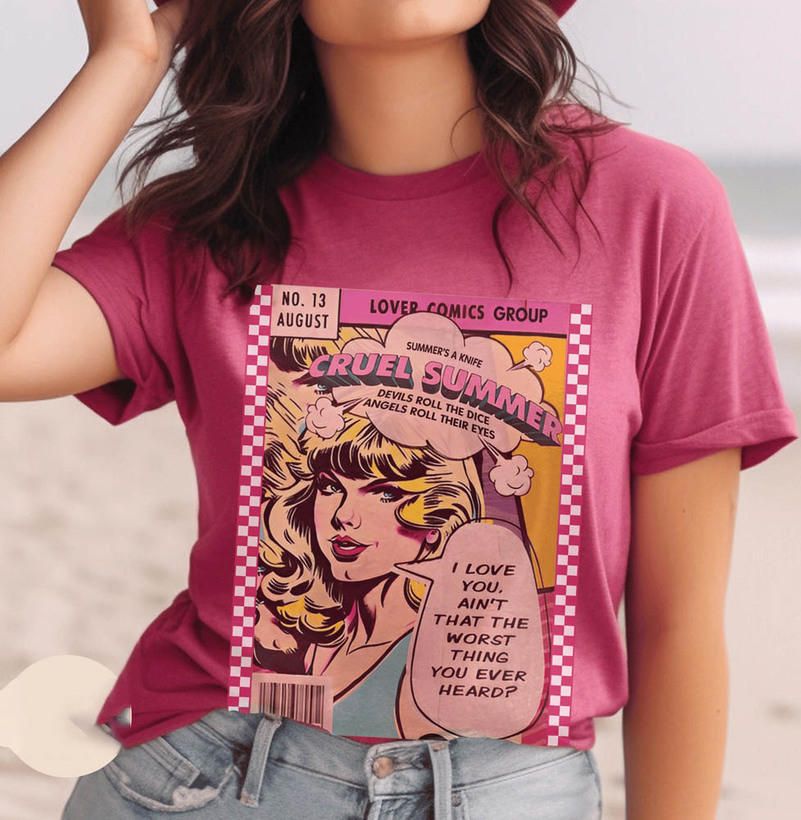 Cruel Summer Lover Shirt, Retro Comics Cartoon Eras Long Sleeve Unisex Hoodie