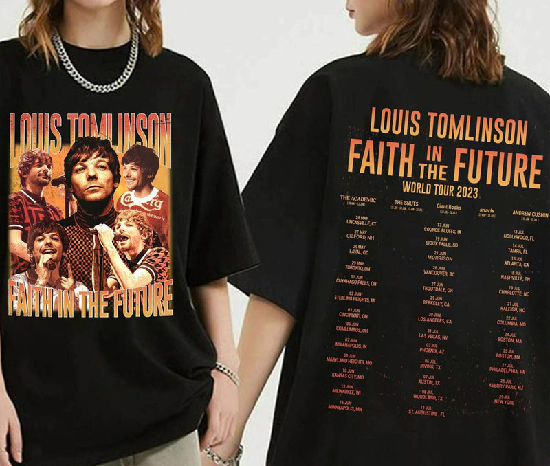 Faith In The Future Track List Shirt, Louis Album World Tour Short Sleeve T-Shirt