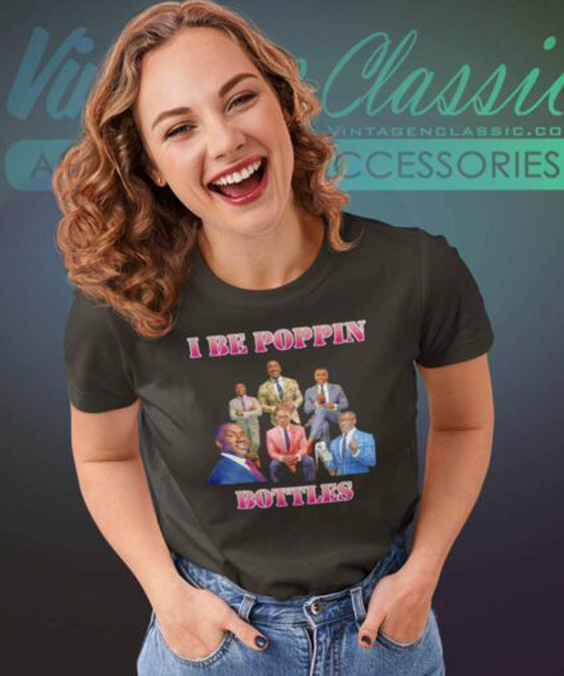 Shannon Sharpe I Be Poppin Bottles Funny Sweatshirt, Unisex T-Shirt