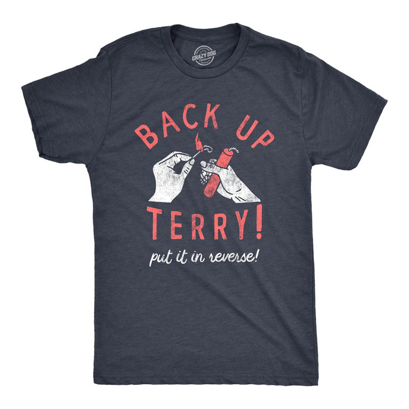 Vintage Back Up Terry Put It In Reverse Shirt, Usa Patriotic Long Sleeve Crewneck