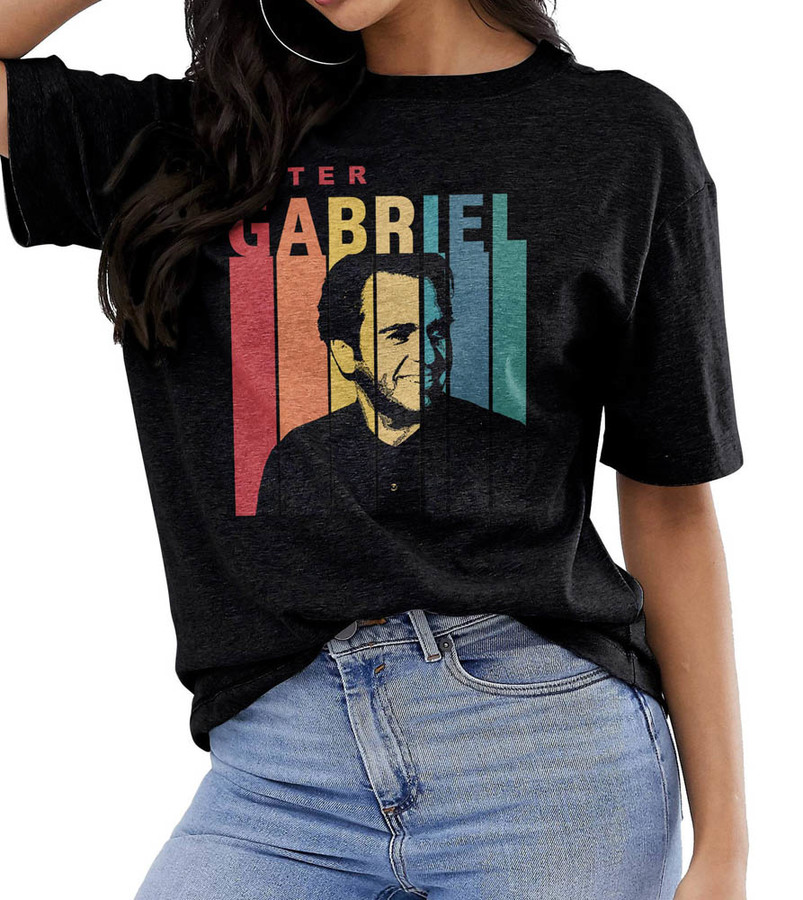 Peter Gabriel Retro Shirt, Vintage Music Crewneck Unisex T-Shirt