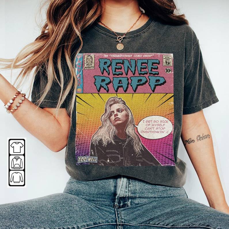 Renee Rapp Vintage Shirt, Book Art Fruhaufsteher Album World Tour Unisex Hoodie Long Sleeve