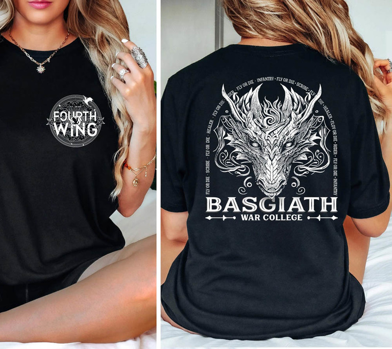 Vintage Basgiath War College Shirt, Fourth Wing Tee Tops Unisex Hoodie