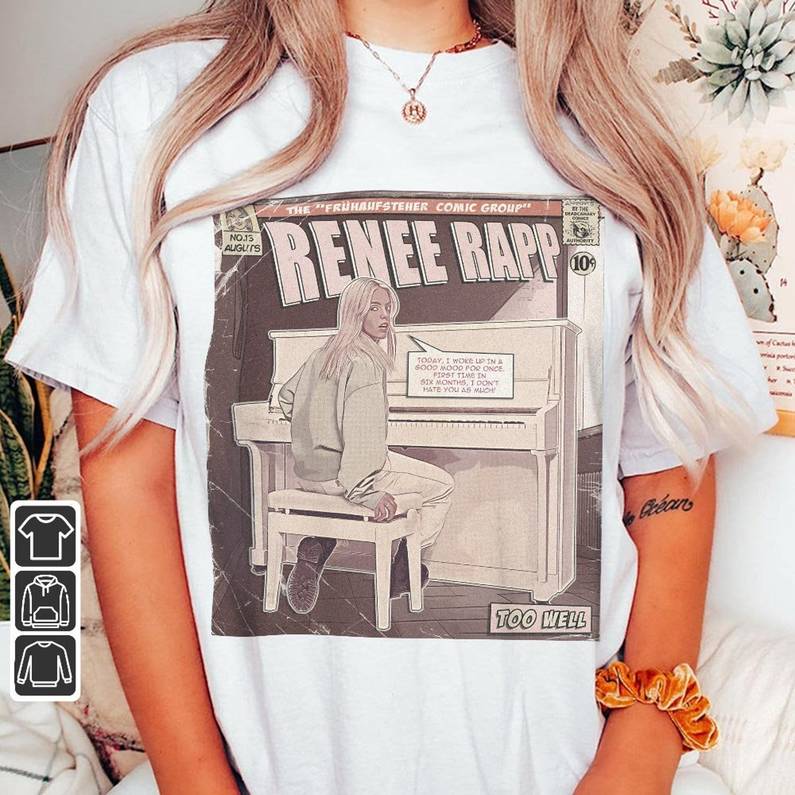 Renee Rapp Comic Vintage Shirt, Fruhaufsteher Album Retro Short Sleeve Long Sleeve
