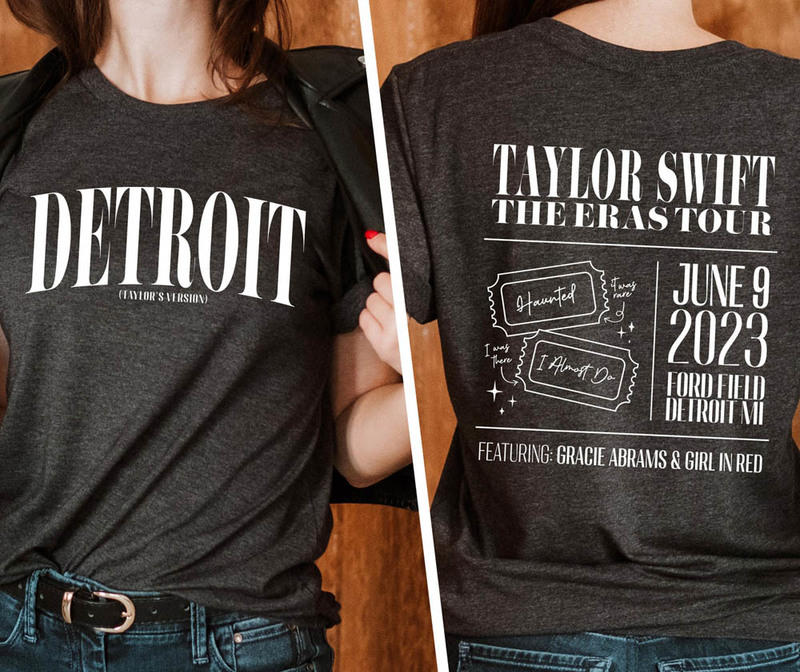 The Eras Tour Detroit Shirt, N1 June 9 Eras Tour City Unisex T-Shirt Short Sleeve