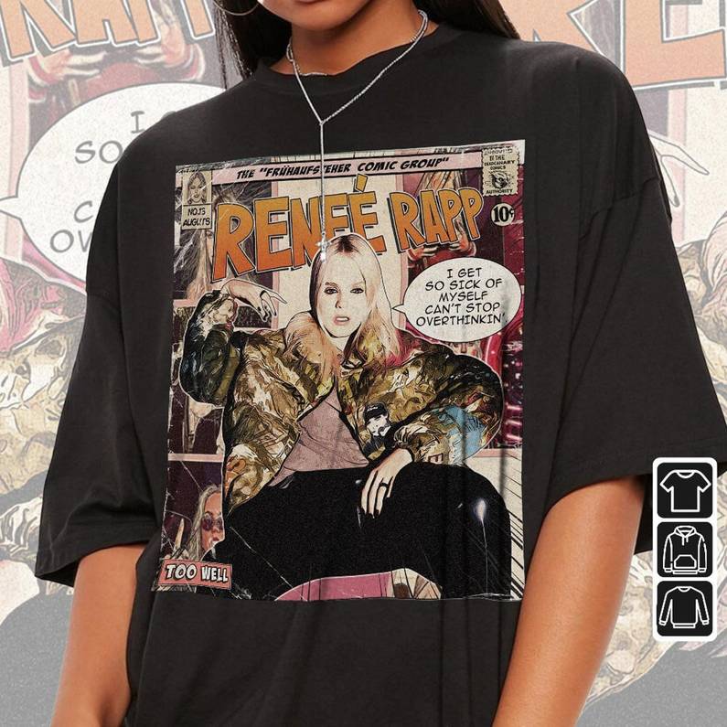 Renee Rapp Comic Vintage Shirt, Fruhaufsteher World Tour Long Sleeve Unisex T-Shirt