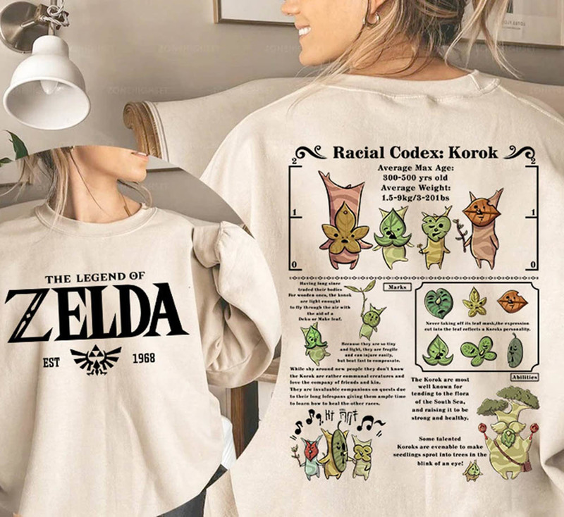Zelda Korok Funny Shirt, Breath Of The Wild Hylia Crewneck Unisex Hoodie