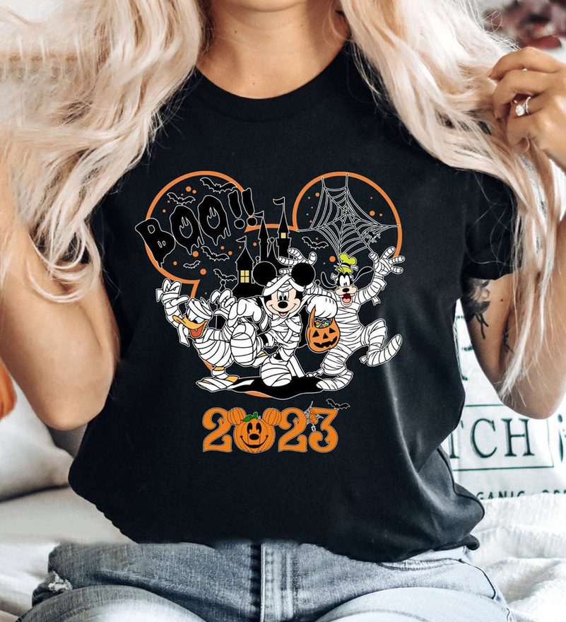 Disney Halloween 2023 Shirt, Disney Family Crewneck Tee Tops