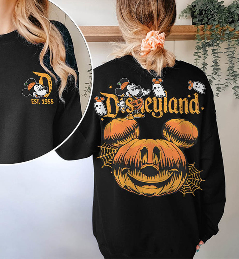 Retro Disneyland Halloween Shirt, Mickey Halloween Unisex Hoodie Crewneck