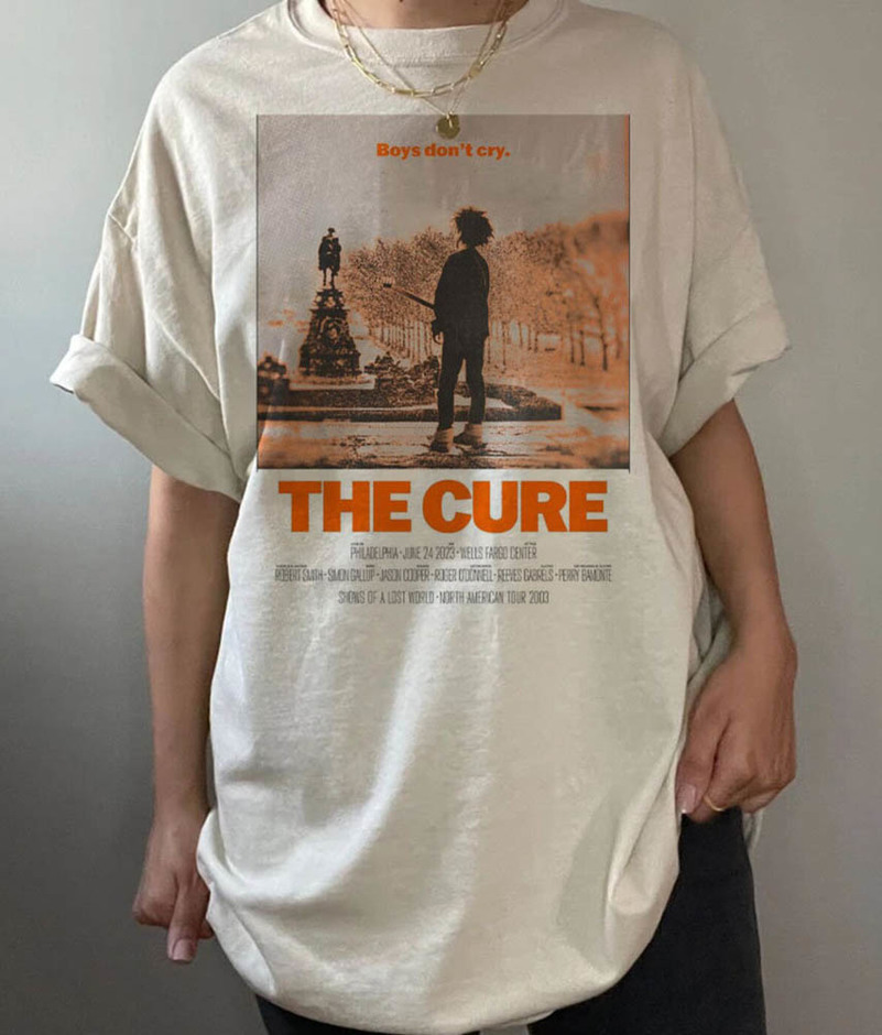 2023 The Cure Boys Don't Cry Shirt, Robert Smith The Cure Show Short Sleeve Long Sleeve