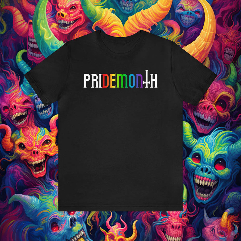 Comfort Pride Month Demon Shirt, Colorful Month Short Sleeve Unisex T-Shirt