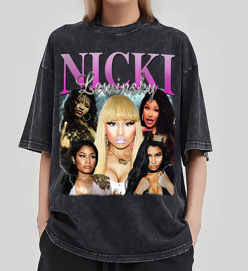 Nicki Lewinsky Vintage Shirt, Rapper Homage Graphic Unisex T Shirt Long Sleeve