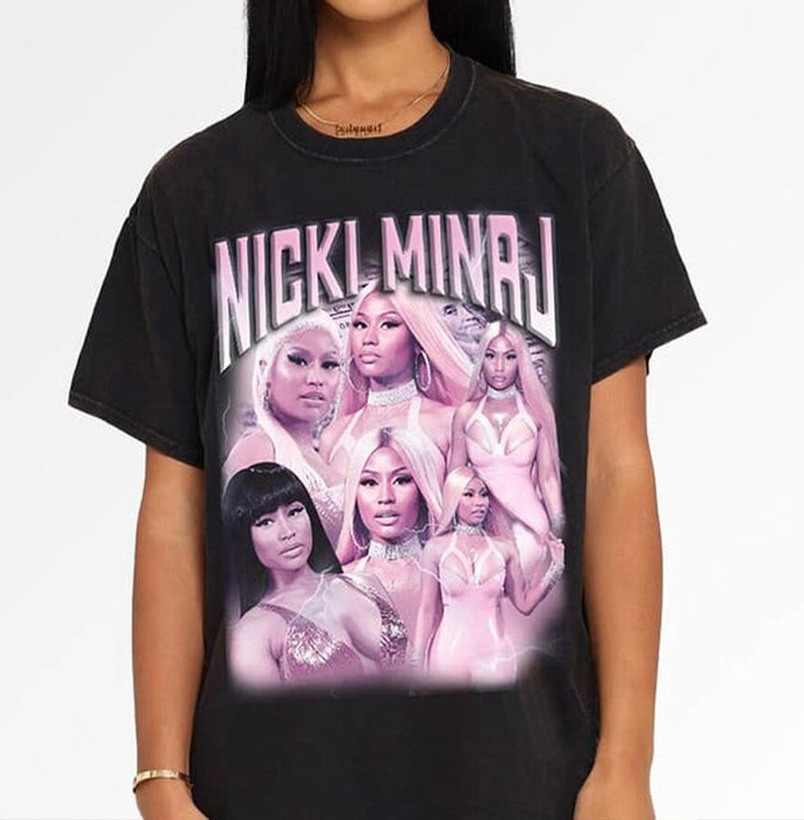 Retro Hip Hop Shirt, 90s Nicki Minaj Rapper Long Sleeve Sweater