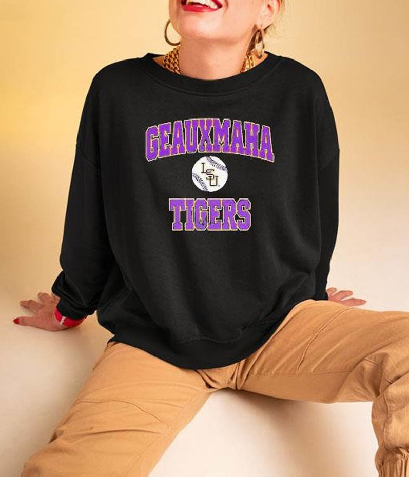 Best Geauxmaha Tigers Lsu Baseball Trendy Sweatshirt, Crewneck