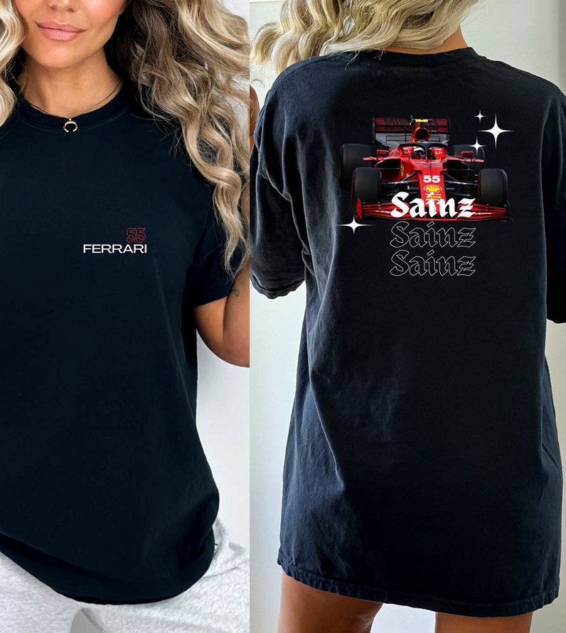 Carlos Sainz Ferrari F1 Shirt, Vintage Formula 1 Racing Tee Tops Unisex Hoodie