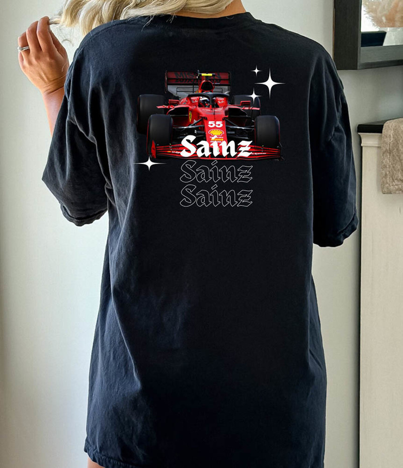 Carlos Sainz Ferrari F1 Shirt, Vintage Formula 1 Racing Tee Tops Unisex Hoodie