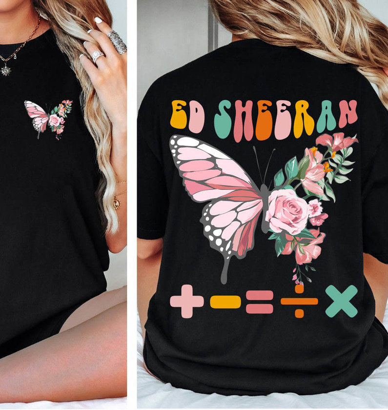 Butterfly Ed Sheeran Shirt , The Mathematics World Tour Sweatshirt Unisex T-Shirt