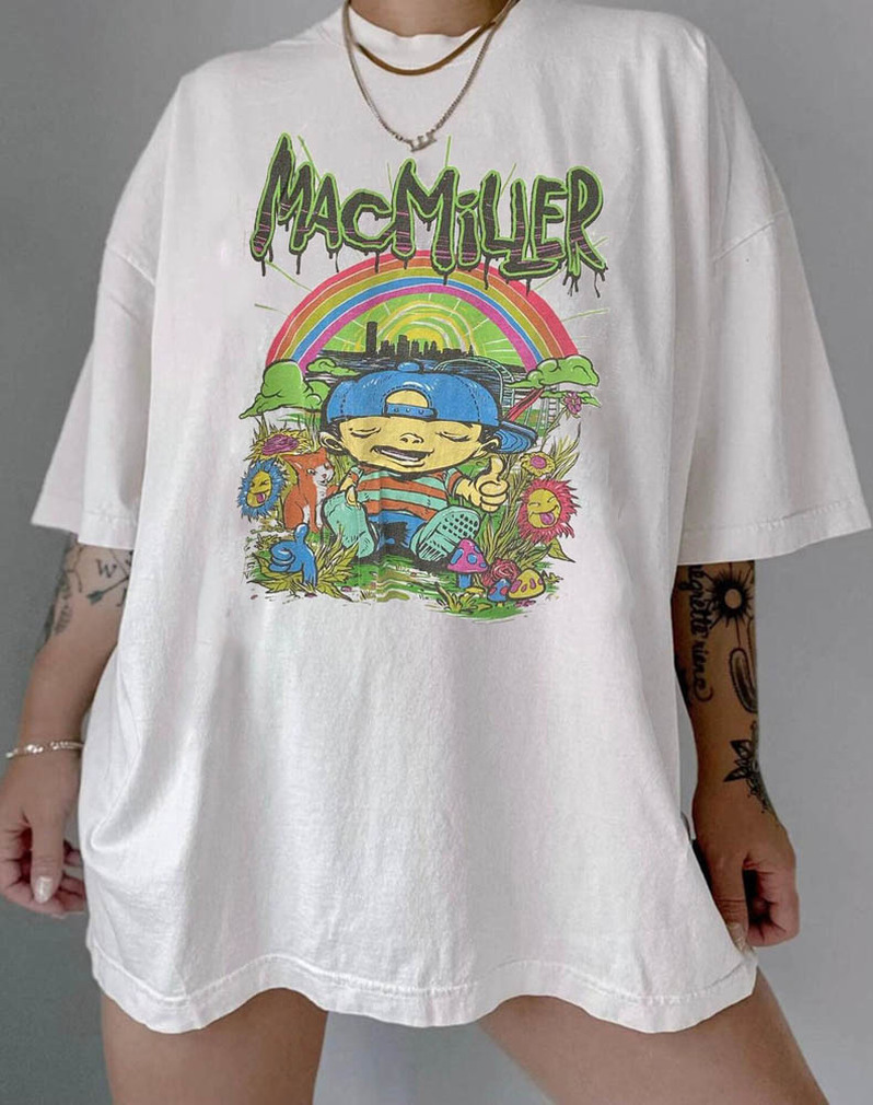 Mac Miller Vintage Comic Shirt, Mac Self Care Hip Hop Short Sleeve Unisex T-Shirt