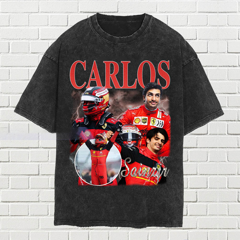 Carlos Sainz Jr Vintage Shirt, Formula Racing F1 Tee Tops Unisex T-Shirt