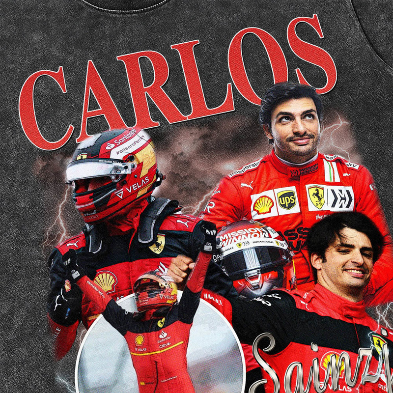 Carlos Sainz Jr Vintage Shirt, Formula Racing F1 Tee Tops Unisex T-Shirt