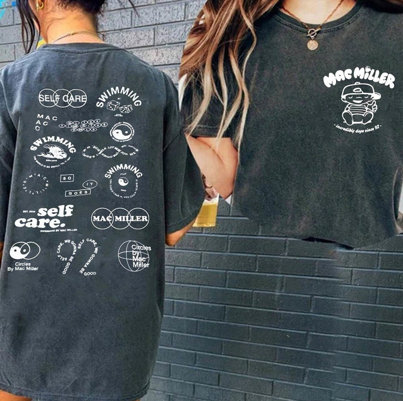 Mac Miller Tracklists Album Shirt, Vintage Mac Swimming Unisex T-Shirt Short Sleeve