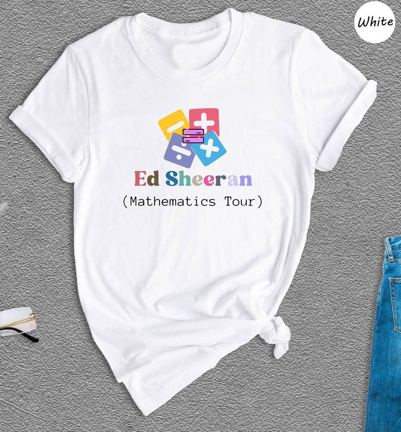 Ed Sheeran Mathematics World Tour Shirt, Sheerios Short Sleeve Crewneck