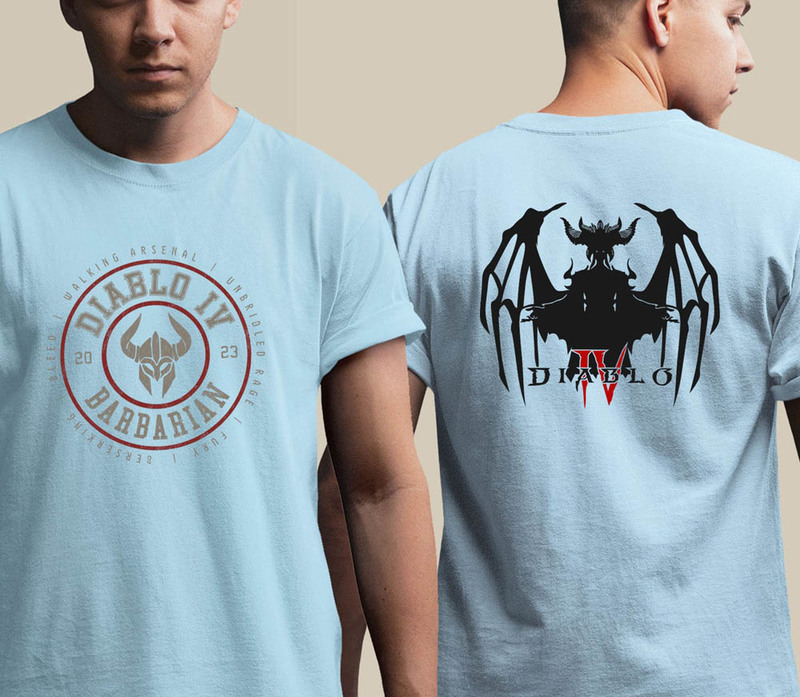 Diablo 4 Dad Gaming Shirt, Stay Awhile And Listen Tee Tops Short Sleeve