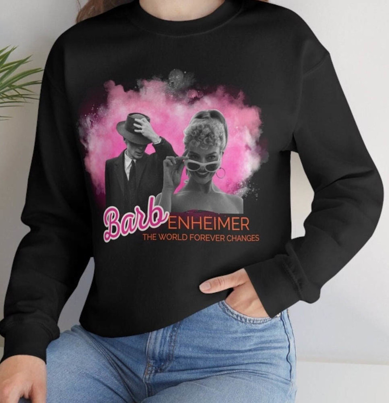 Barbenheimer Enheimer Shirt, Barbie Oppenheimer Movie Unisex Hoodie Long Sleeve