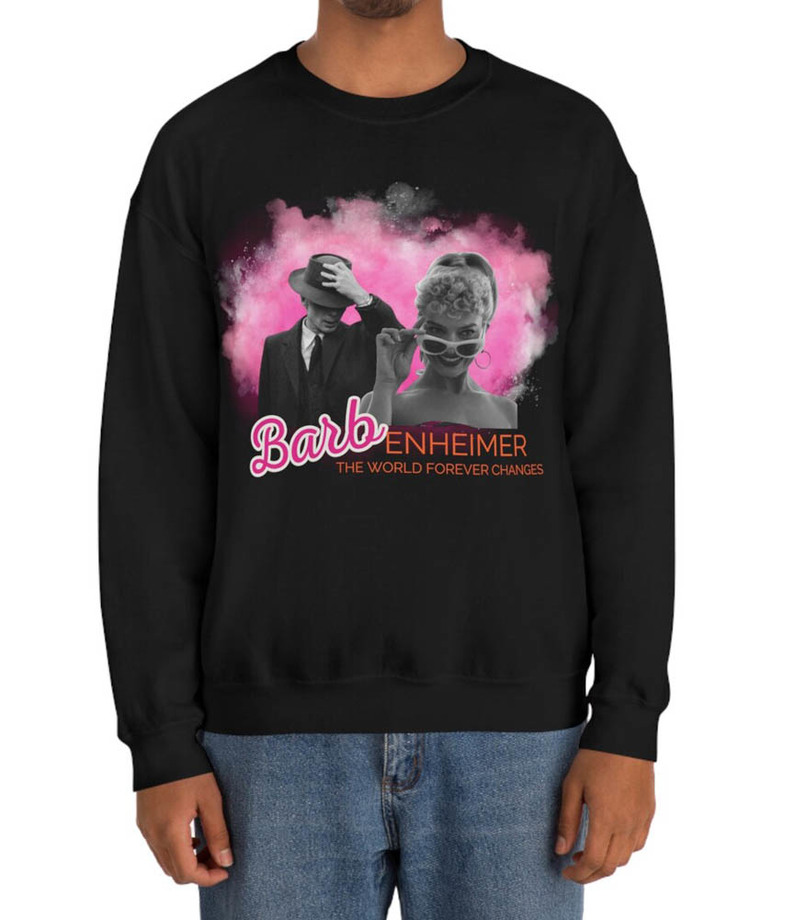 Barbenheimer Enheimer Shirt, Barbie Oppenheimer Movie Unisex Hoodie Long Sleeve