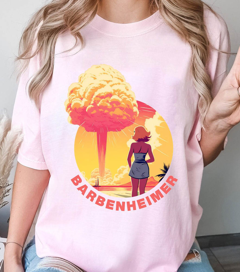 Barbenheimer Comfort Color Shirt, Barbie Oppenheimer Moive Crewneck Unisex Hoodie