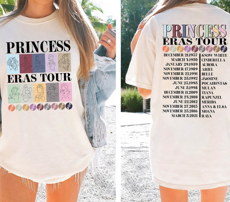 Princess Eras Tour Vintage Shirt, Midnight Long Sleeve Unisex Hoodie