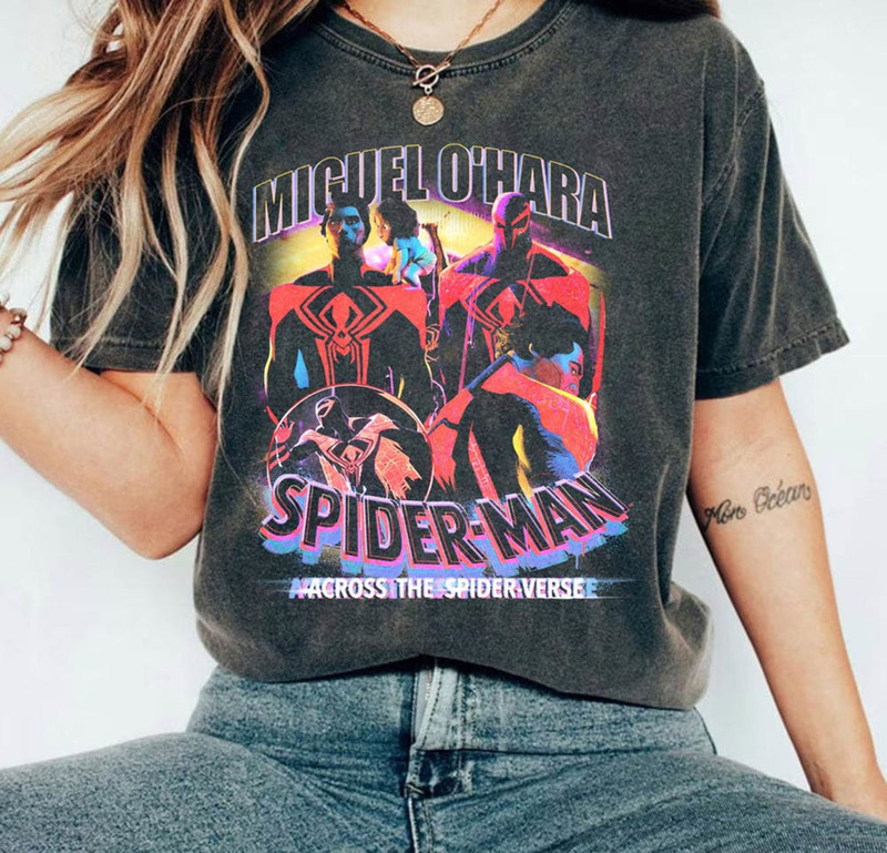 Miguel Ohara Comfort Shirt, Spiderman 2099 Trendy Short Sleeve Unisex T-Shirt