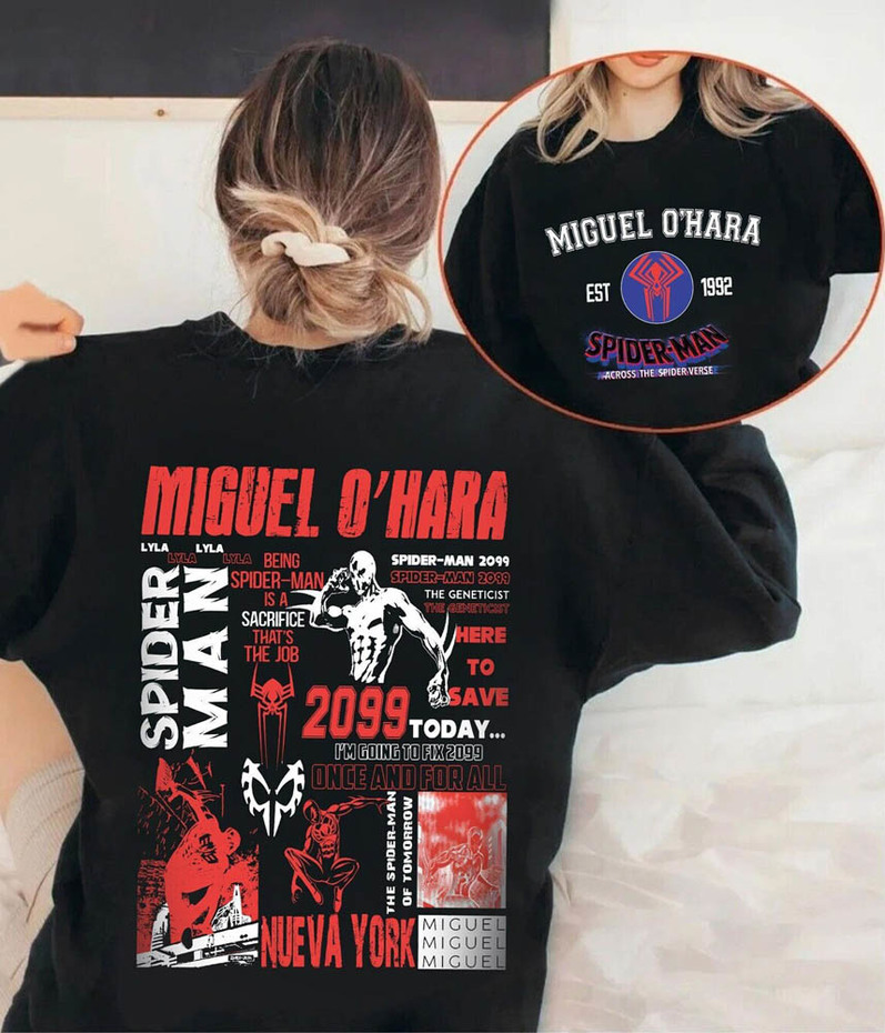 Miguel O Hara Trendy Shirt, Biggest Reveal Spiderman 2099 Unisex T-Shirt Long Sleeve