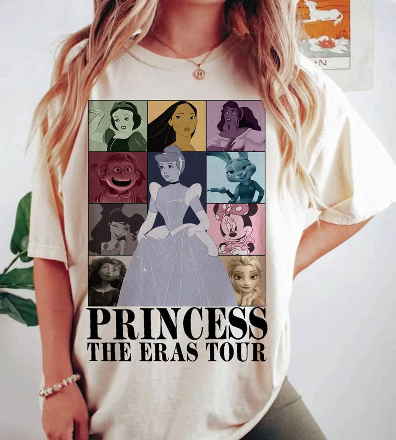Retro Disney Princess The Eras Tour Shirt, Princess Team Unisex Hoodie Sweater
