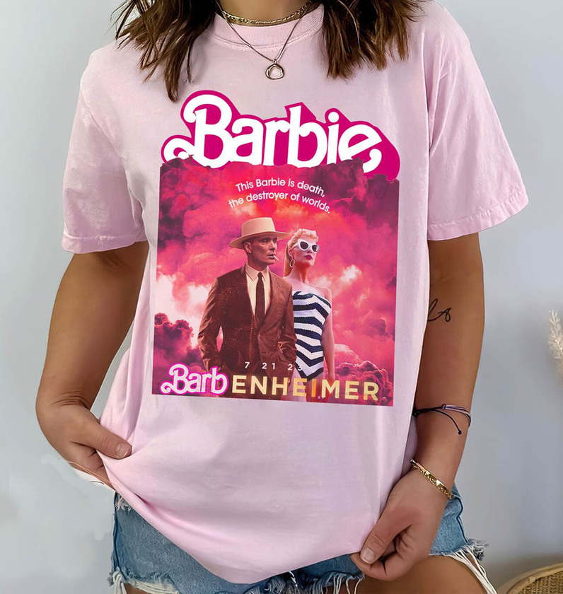 This Barbie Destroye The World Barbenheimer 72123 Shirt, Comfort Barbie Movie Crewneck Unisex Hoodie