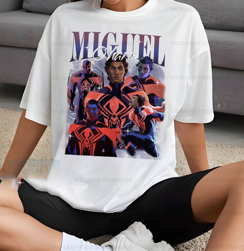 Miguel O Hara Spidey 2099 Shirt, Vintage Spider Man Long Sleeve Crewneck