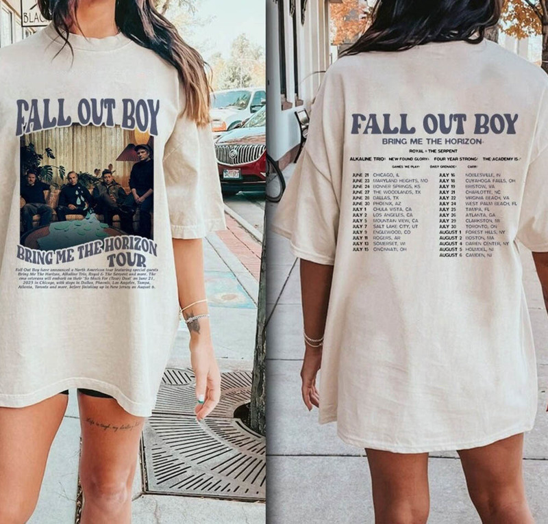 Fall Out Boy Vintage Shirt, Fall Out Boy Tour Crewneck Unisex T-Shirt